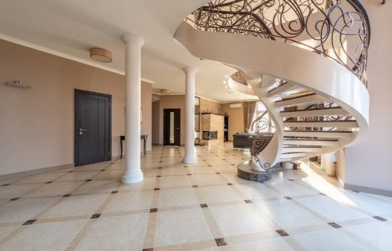 Ceramic spiral staircase designs with metallic railings - Beautiful Homes Ceramic spiral staircase designs with metallic railings - Beautiful Homes