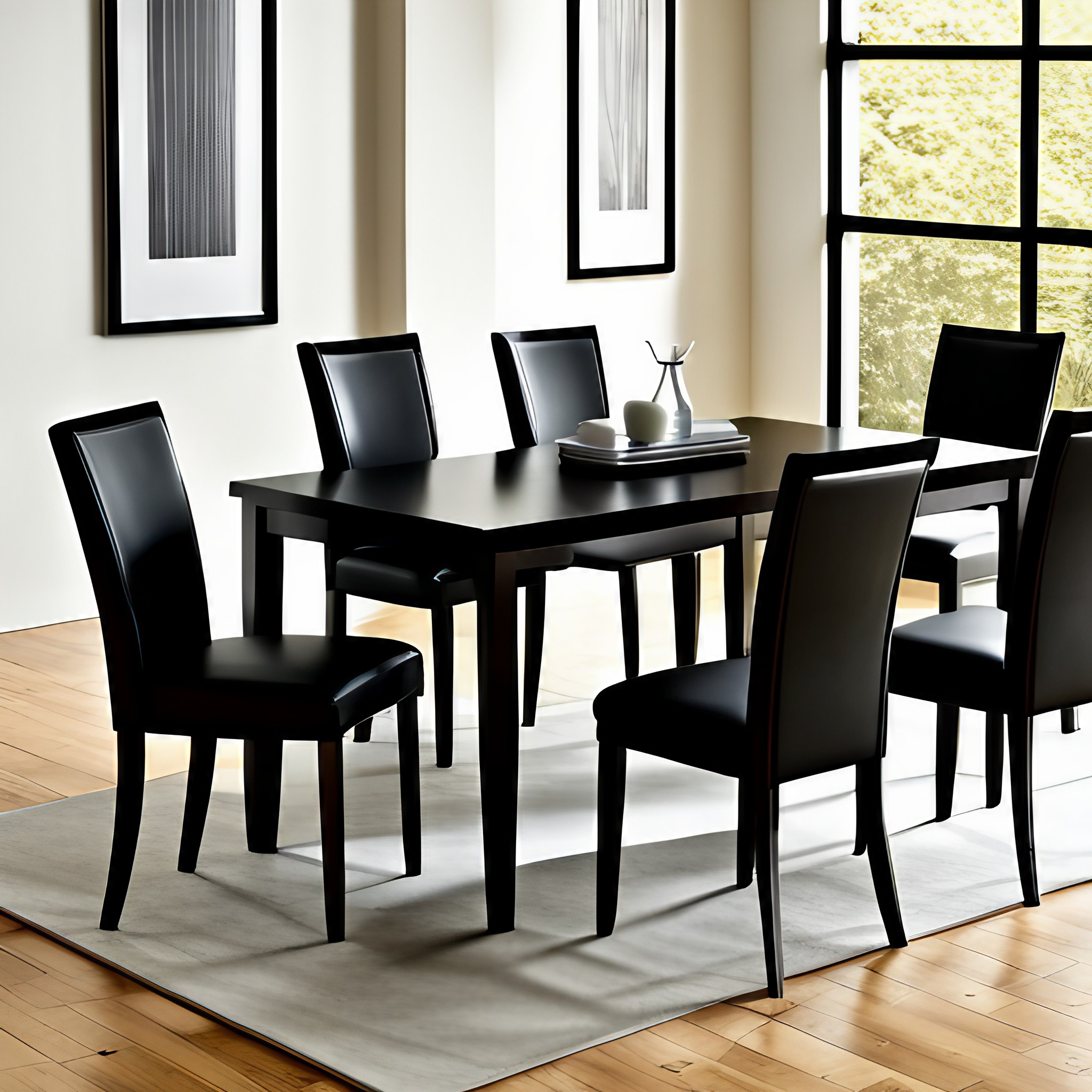 Black dining table design - Beautiful Homes