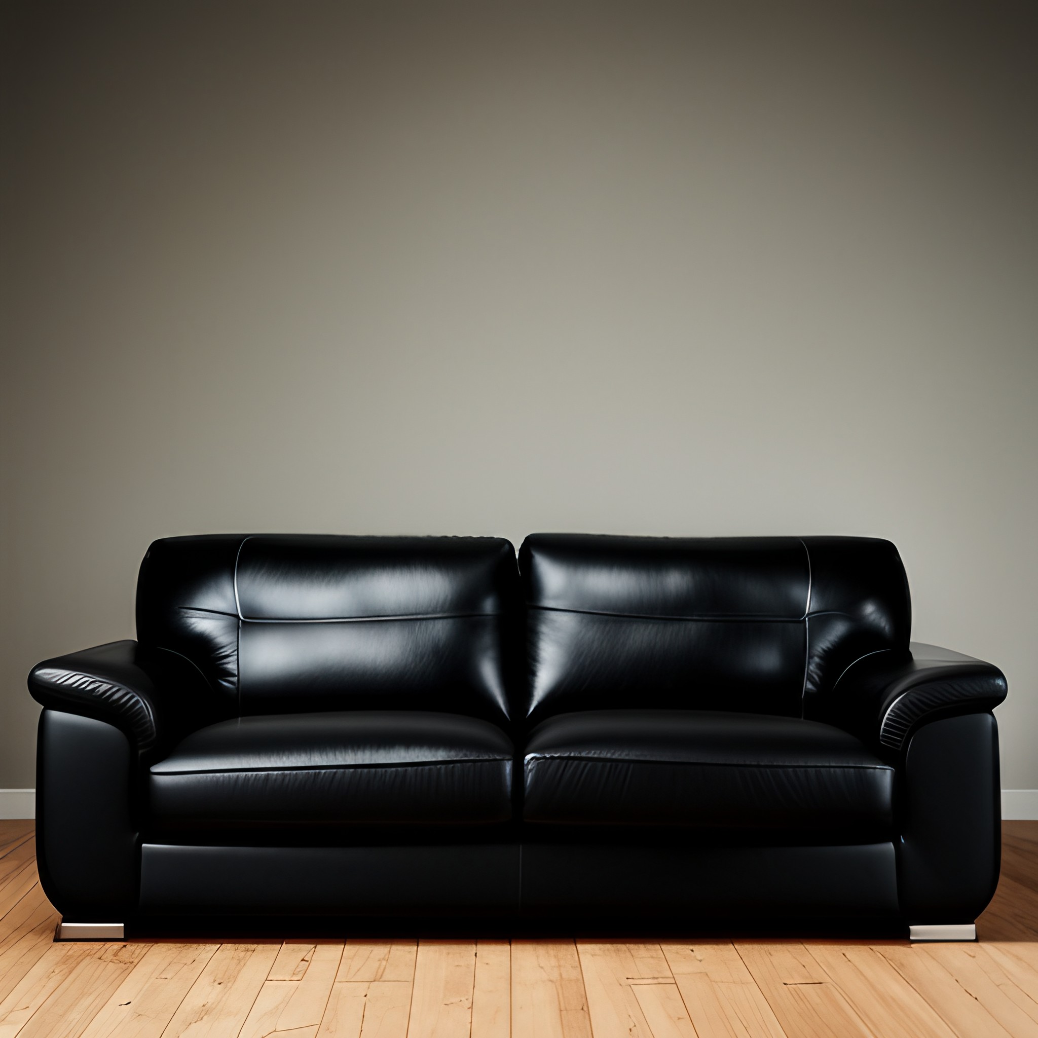 Black leather sofa design - Beautiful Homes
