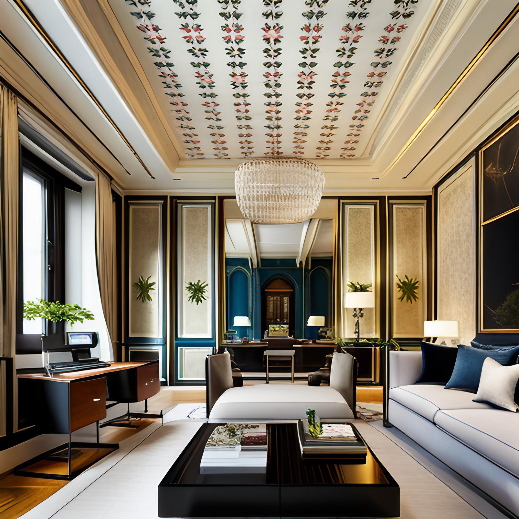 Match your ceiling wallpaper with walls - Beautiful Homes