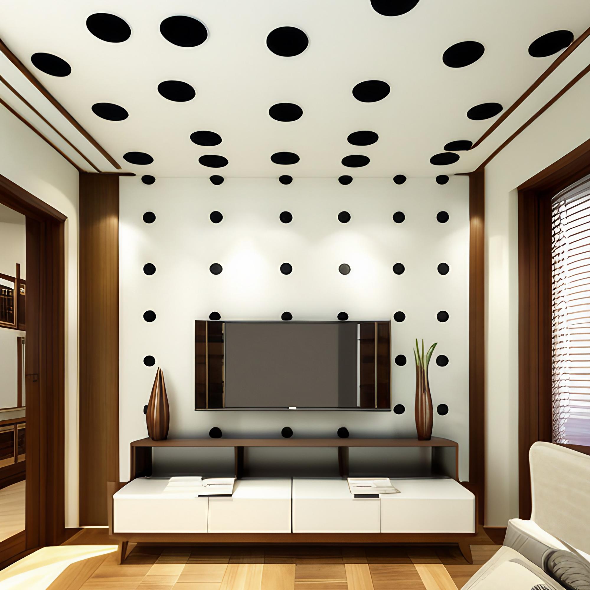 Polka dots ceiling wallpaper for your home - Beautiful Homes