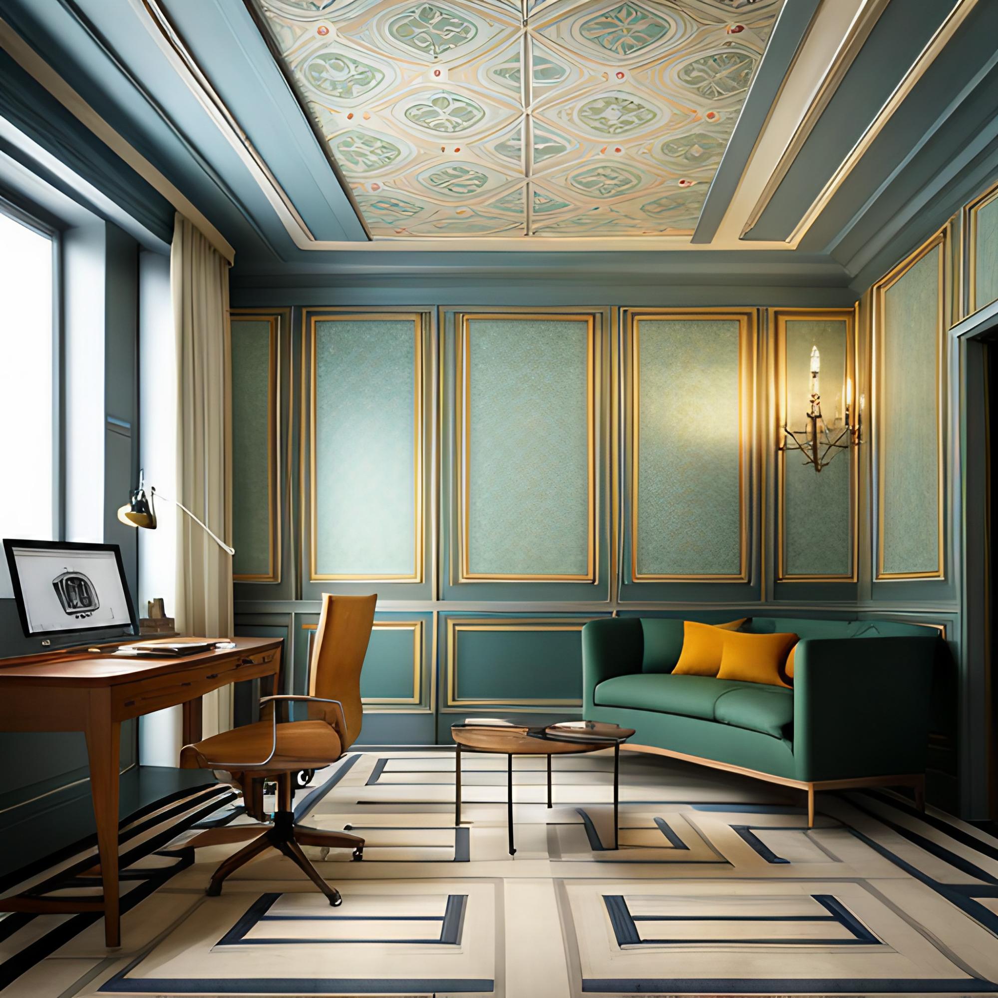 Retro ceiling wallpaper for your home - Beautiful Homes