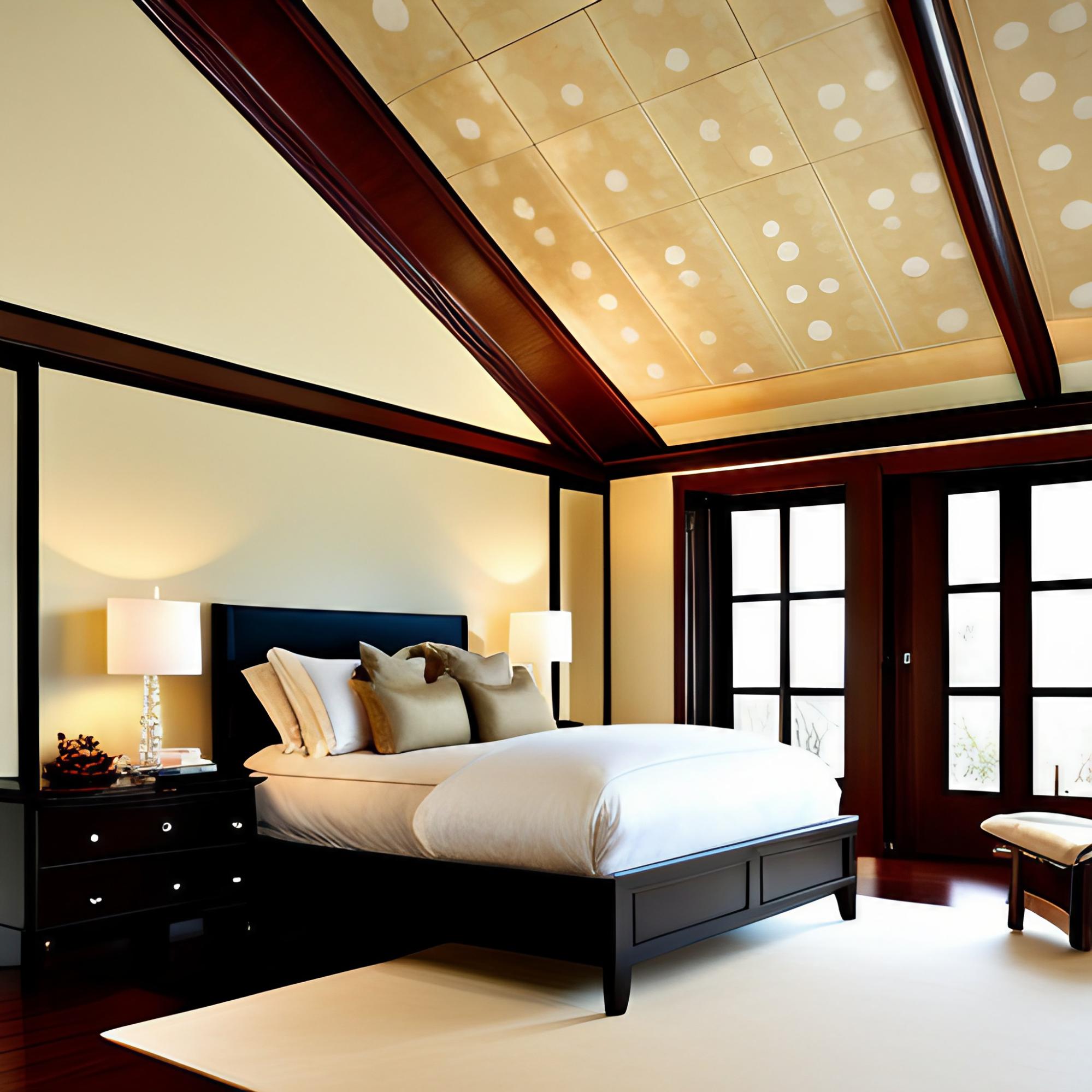 Slanted ceiling wallpaper design - Beautiful Homes