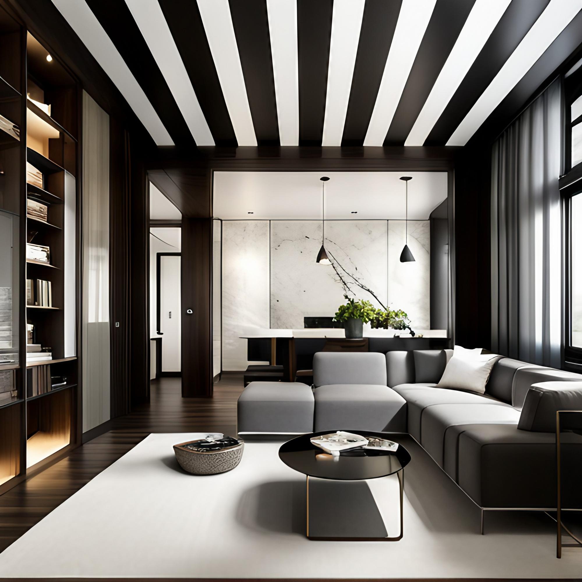 Striped ceiling wallpaper designs - Beautiful Homes