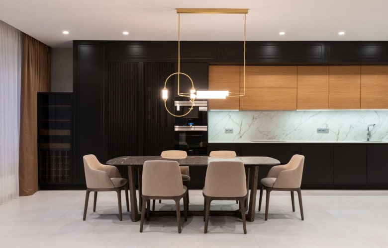 Crockery unit design for a full wall in your dining room - Beautiful Homes Crockery unit design for a full wall in your dining room - Beautiful Homes