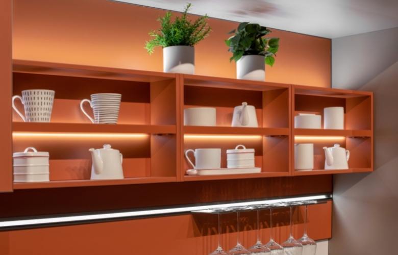 Wall mounted crockery unit design for the kitchen - Beautiful Homes