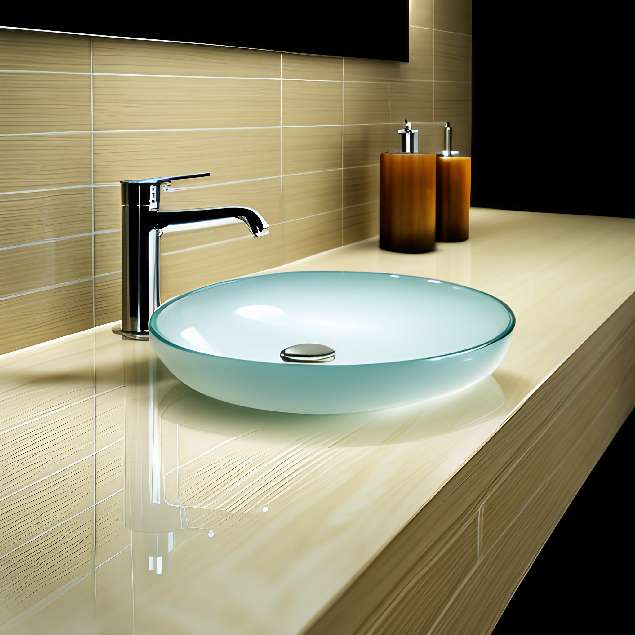 Glass Basin Tiles - Beautiful Homes