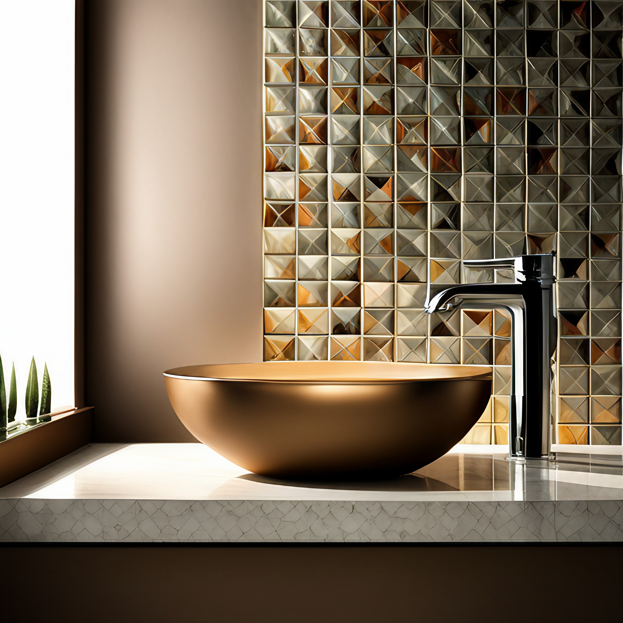 mosaic Basin Tiles design - Beautiful Homes