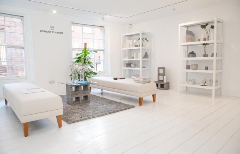 White coloured wooden flooring in the living room - Beautiful Homes