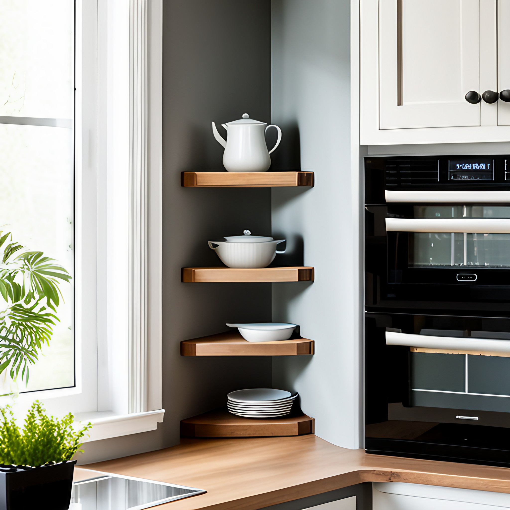 Kitchen corner shelf design - Beautiful Homes