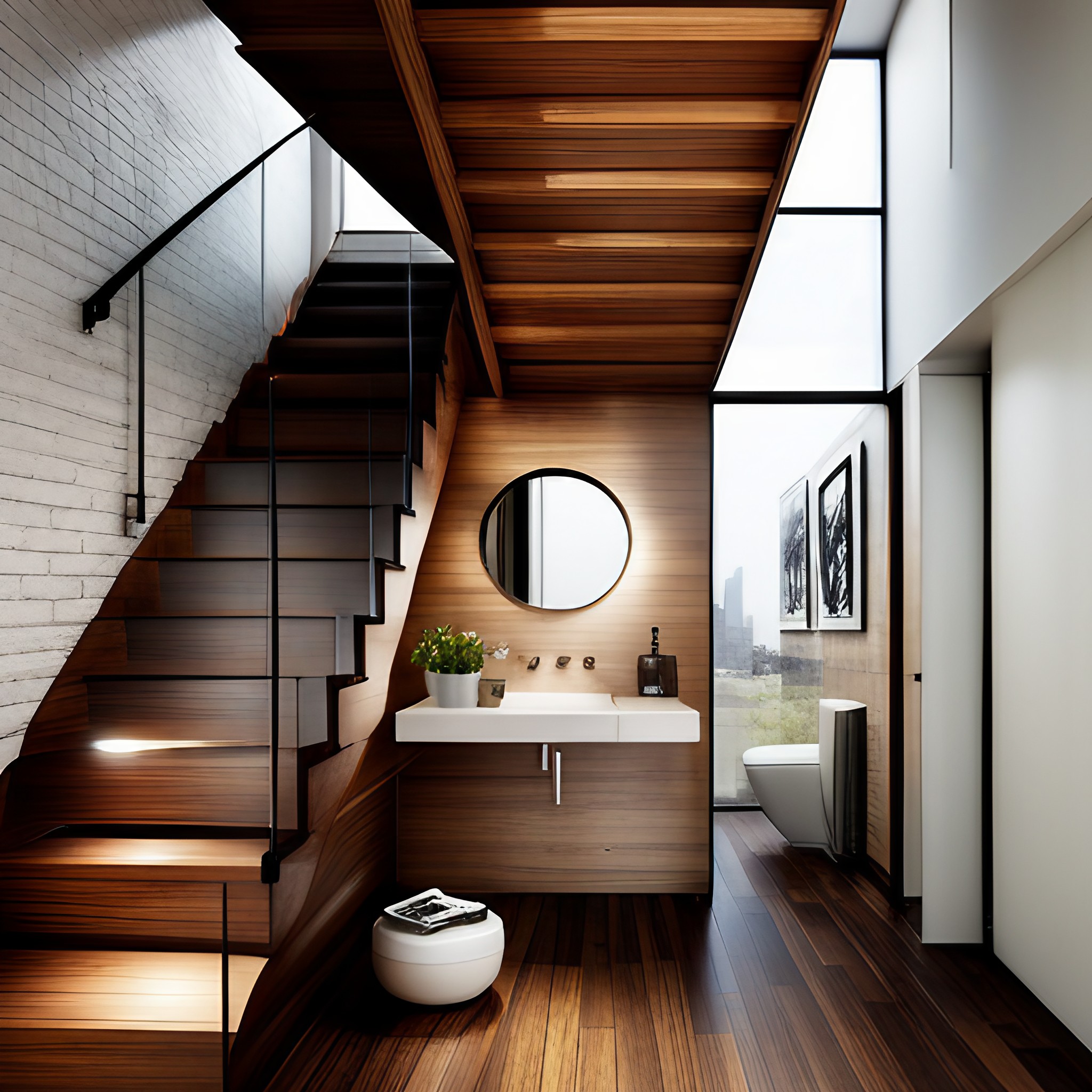 Powder room ideas for your under stair - Beautiful Homes