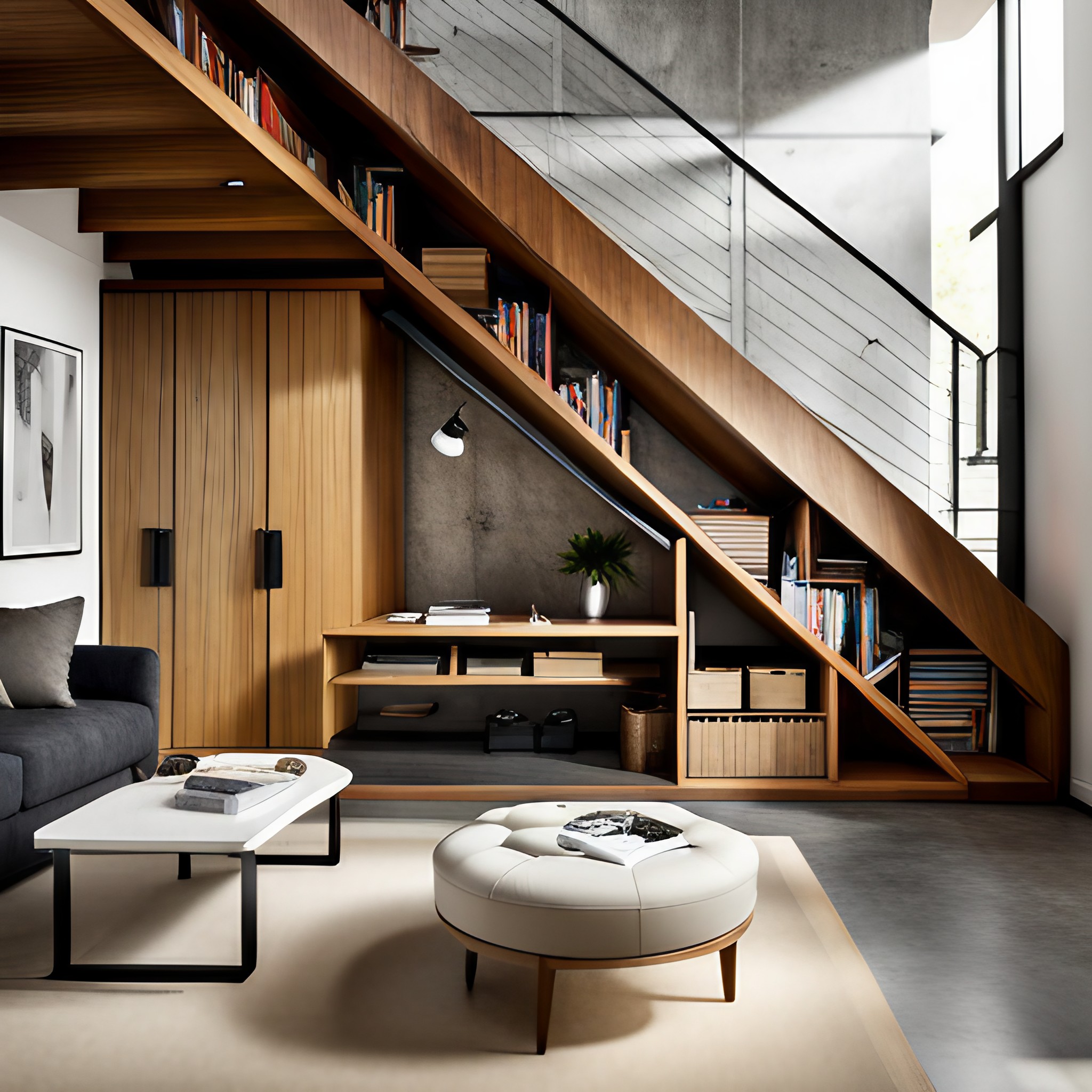 Under stair storage ideas for your living room - Beautiful Homes