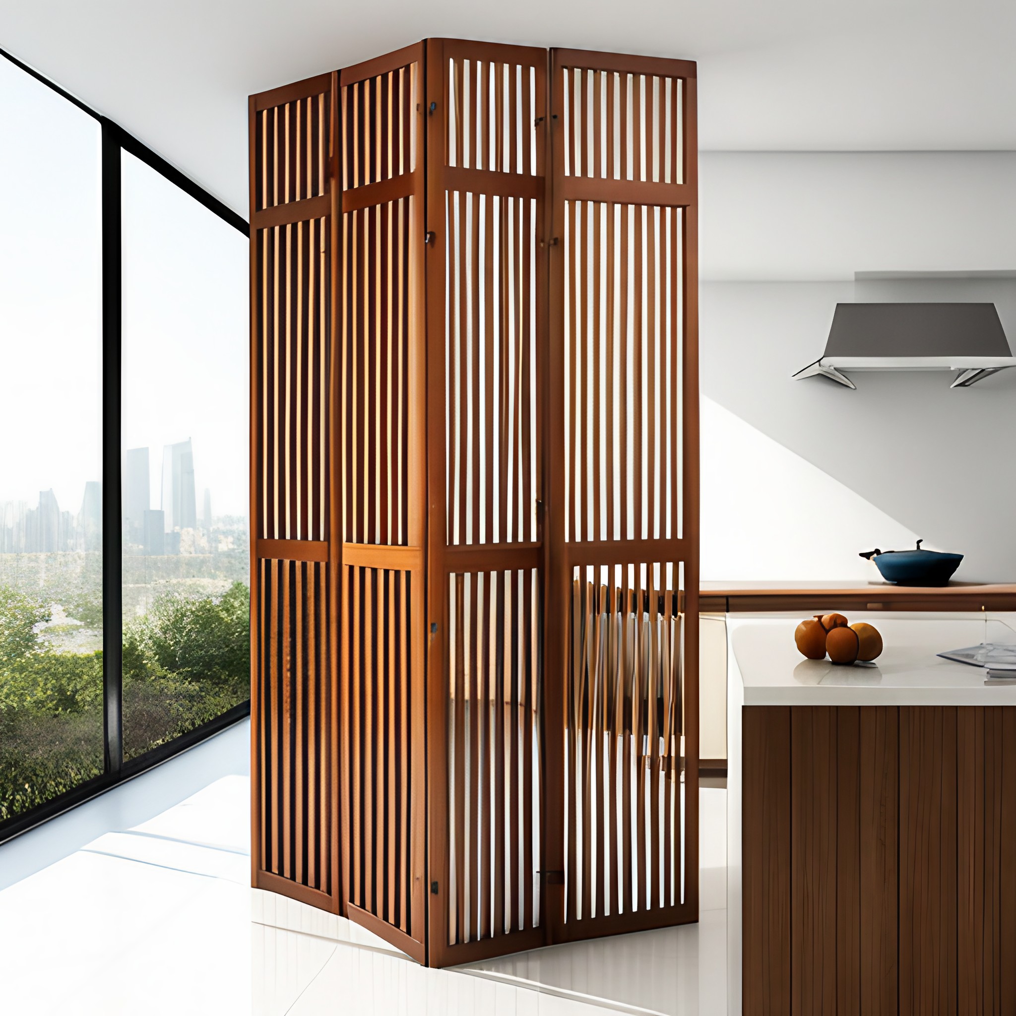 Folding wooden partition design for your home - Beautiful Homes