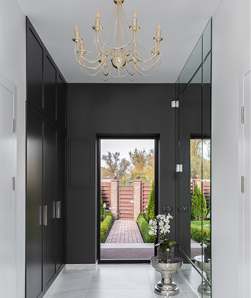 Narrow entrance hallway ideas with shoe cabinet - Beautiful Homes