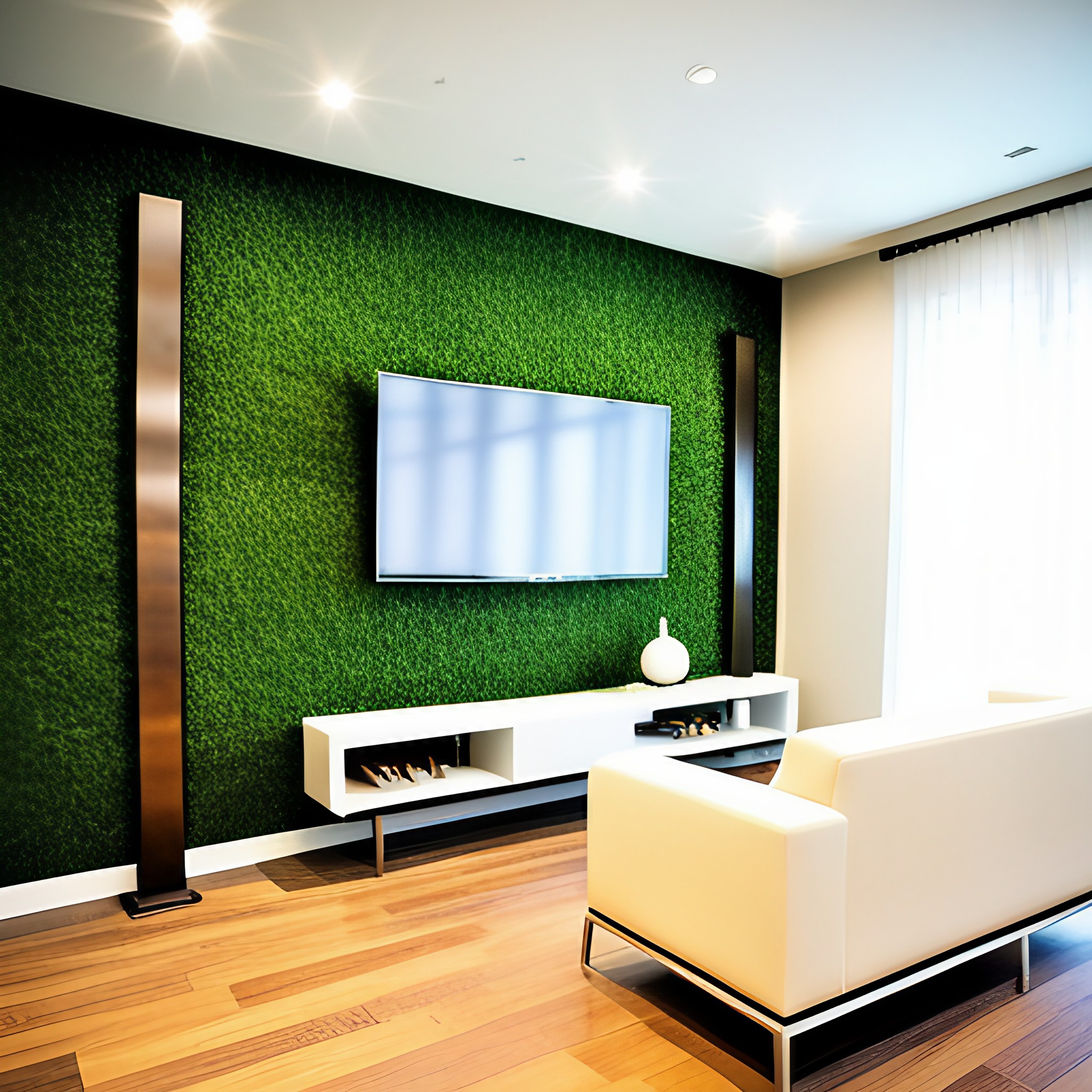 Grass wall design for your accent wall - Beautiful Homes