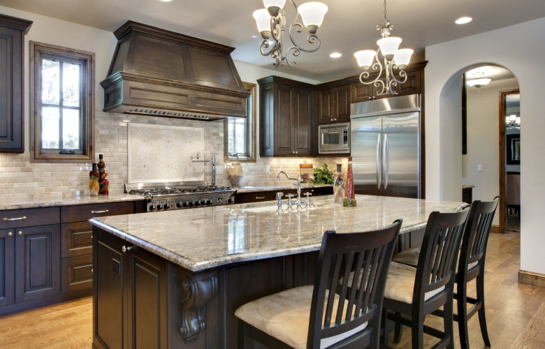 Traditional modular kitchen design with indian patterns & decor - Beautiful Homes