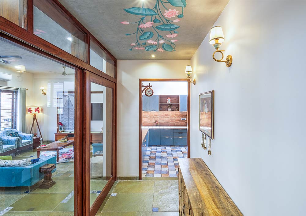 Hallway ceiling design with abstract lighting - Beautiful Homes