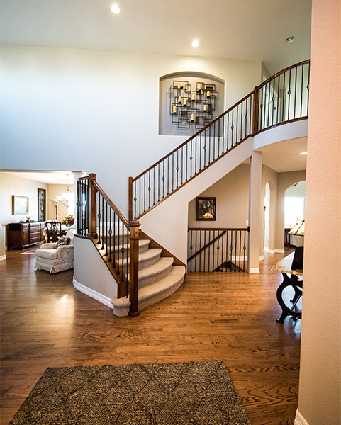 Marble staircase with wooden railing - Beautiful Homes Marble staircase with wooden railing - Beautiful Homes