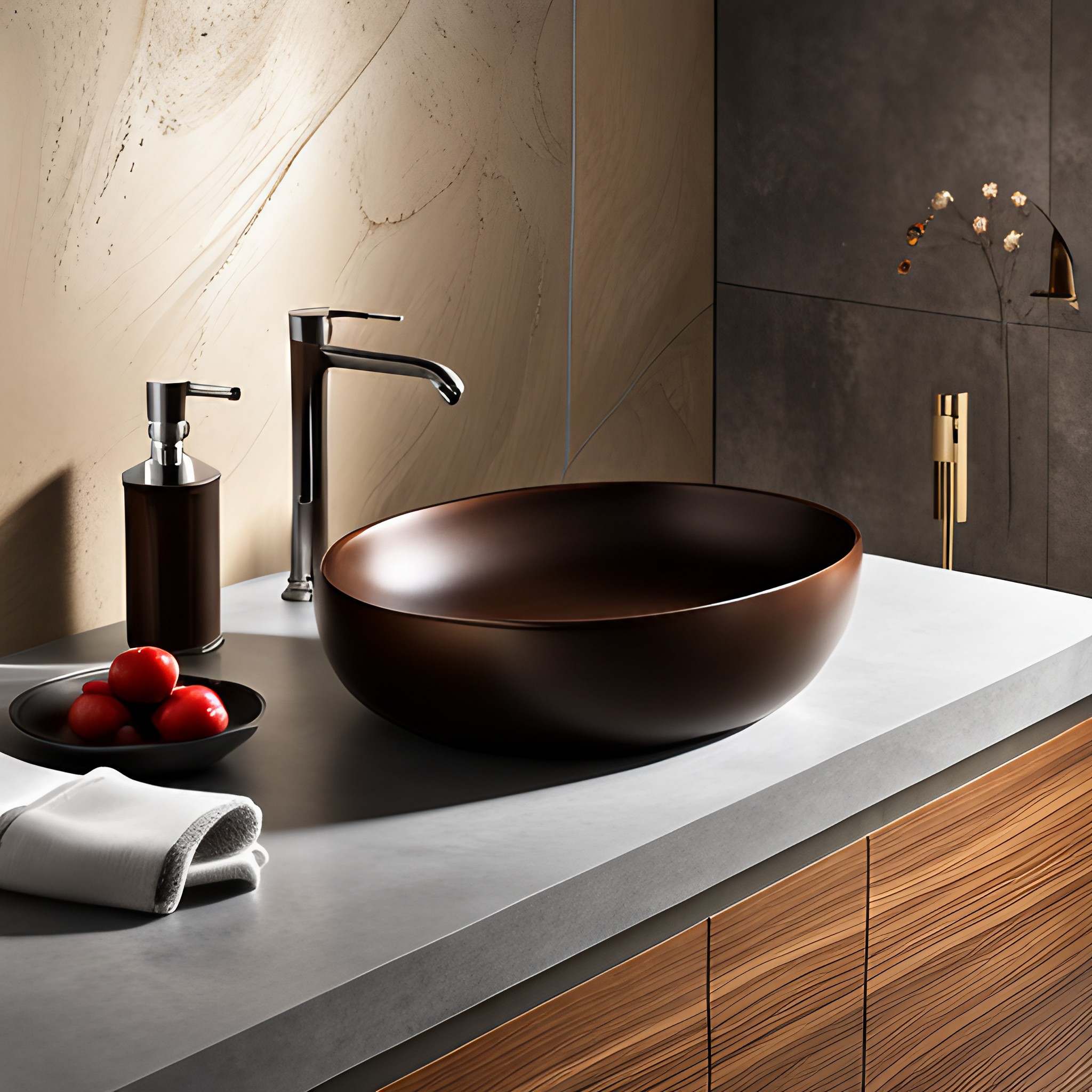 brown wash basin design - Beautiful Homes