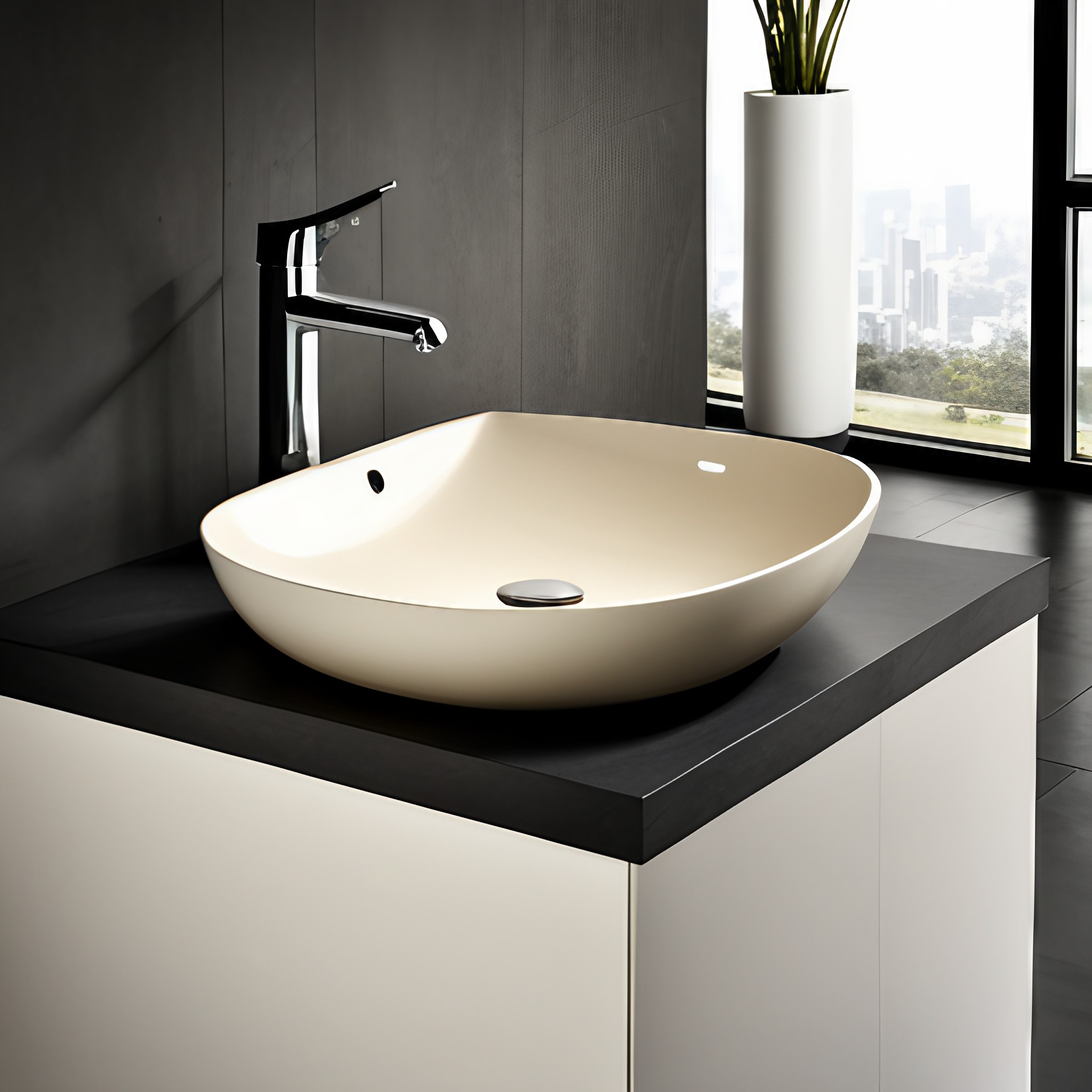 charismatic cream wash basin design - Beautiful Homes