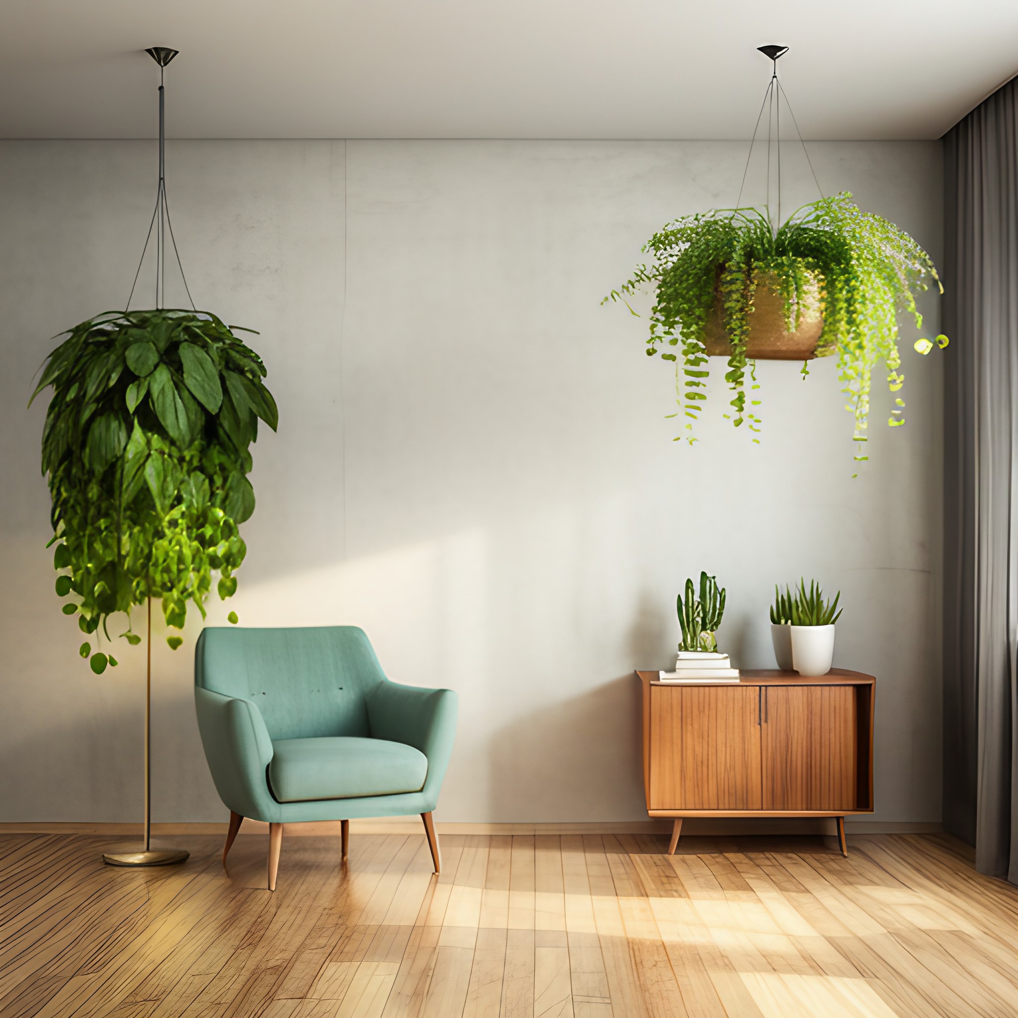 Hanging plants for living room decor - Beautiful Homes