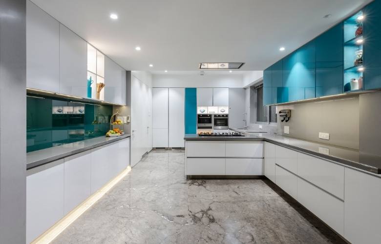 All white kitchen cabinet design for an elegant kitchen interior - Beautiful Homes