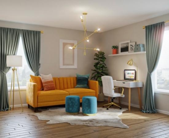 Neutral living room wall colour & minimalistic home design - Beautiful Homes