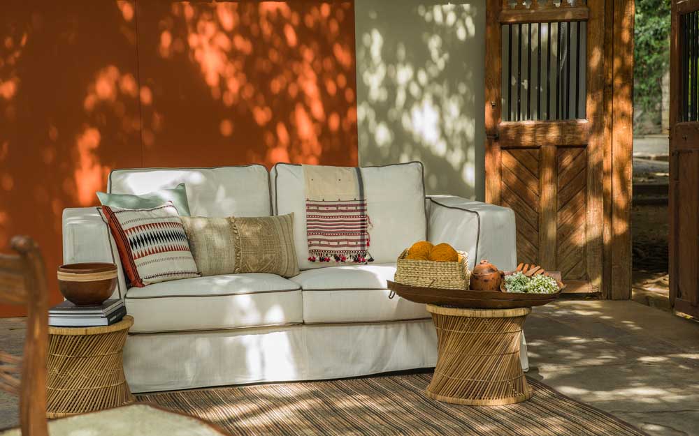 Traditional fabric designs for sofa for your south indian style house design - Beautiful Homes