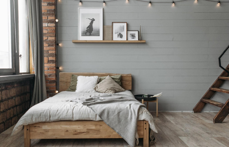 Rustic brick wall design in the rustic style bedroom interiors - Beautiful Homes