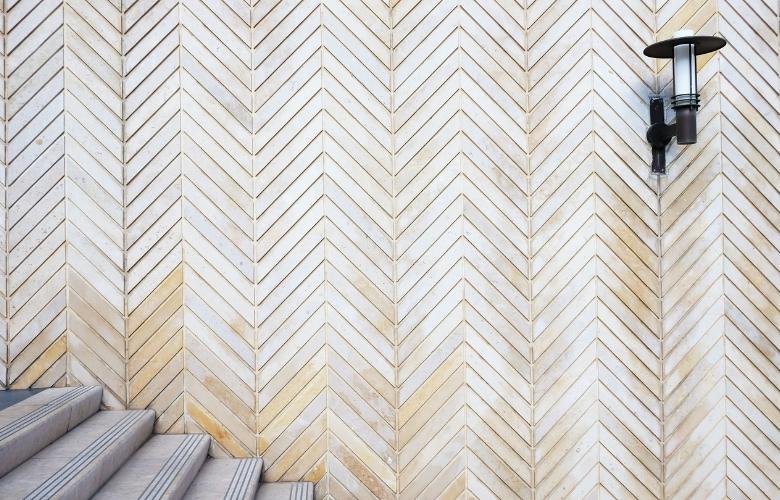 Zig zag patterned wood paneling of the wall - Beautiful Homes