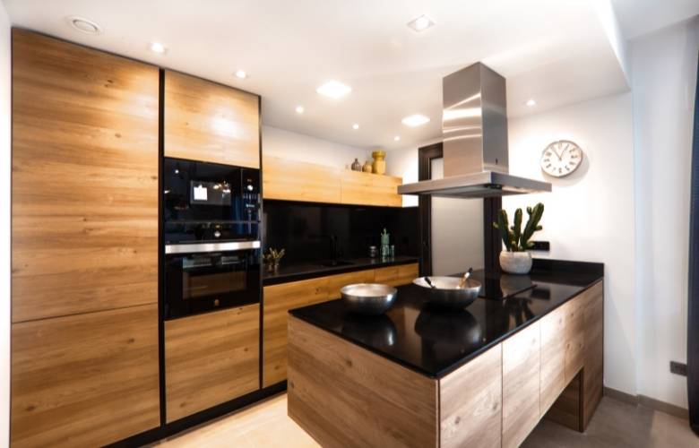Wooden materials used for designing this parallel modular kitchen - Beautiful Homes