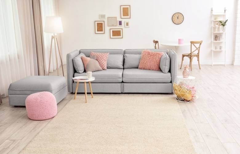 Muted colour floor carpet for the living room - Beautiful Homes