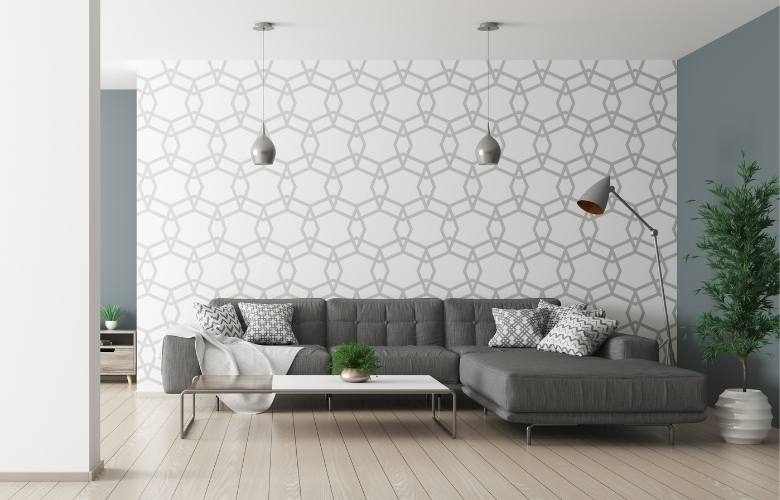 Clean white wallpaper for home décor - Beautiful Homes