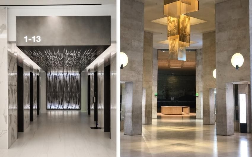 Hallway with white vitrified floor tiles - Beautiful Homes