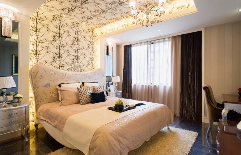 Luxurious wall wallpaper design for your bedroom - Beautiful Homes