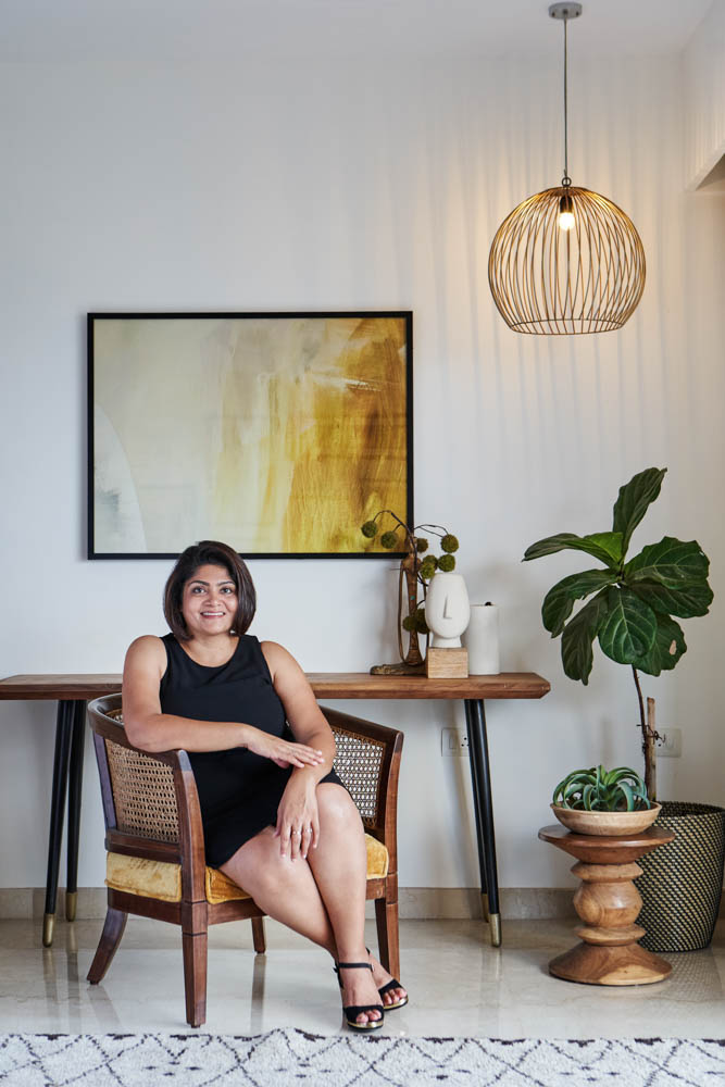 Designer Vinithra Amarnathan at her house in Bangalore