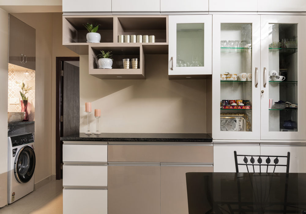 Crockery unit design for your open kitchen & dining area - Beautiful Homes