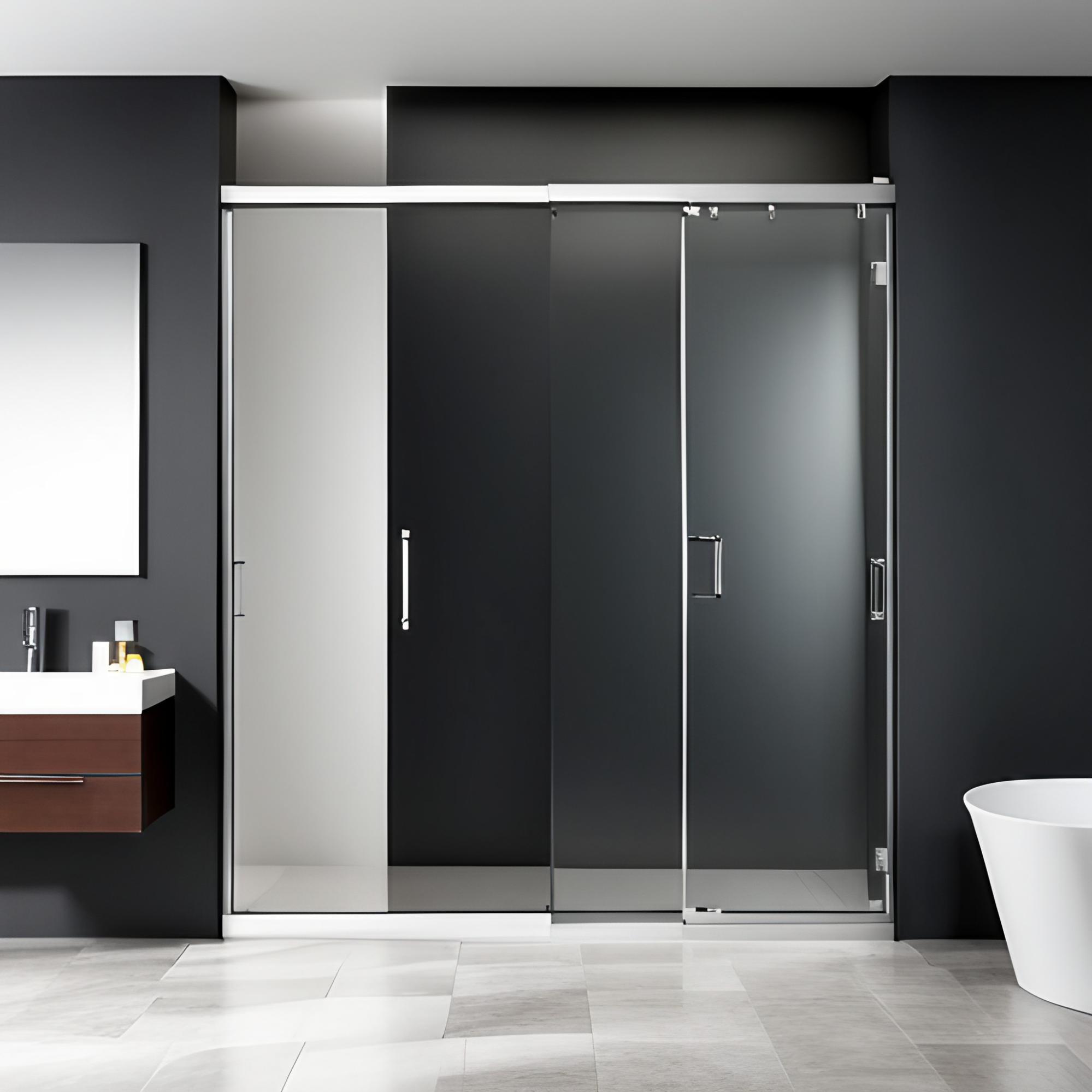 Plastic sliding door for bathroom design - Beautiful Homes