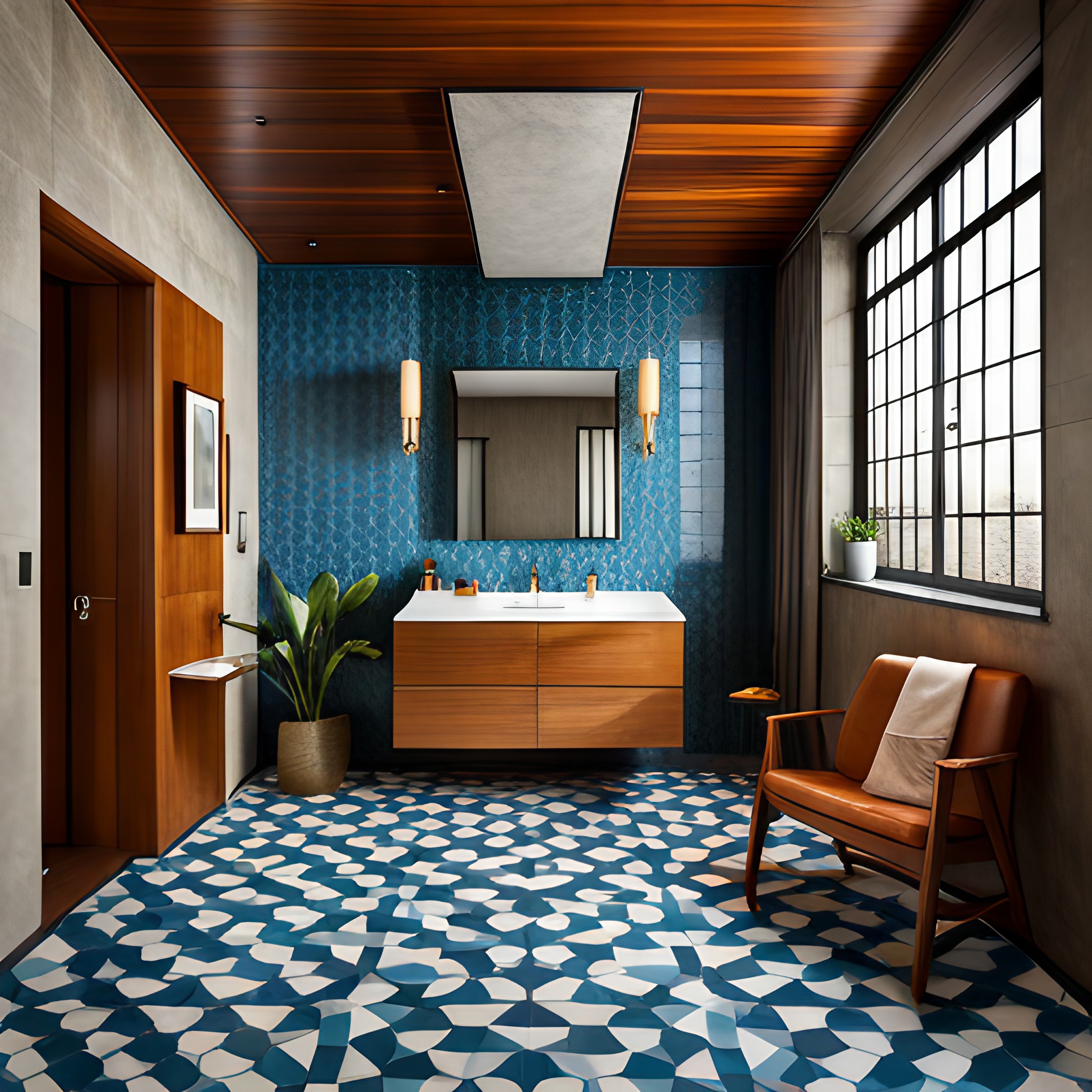 Patterned Indian bathroom interior design - Beautiful Homes