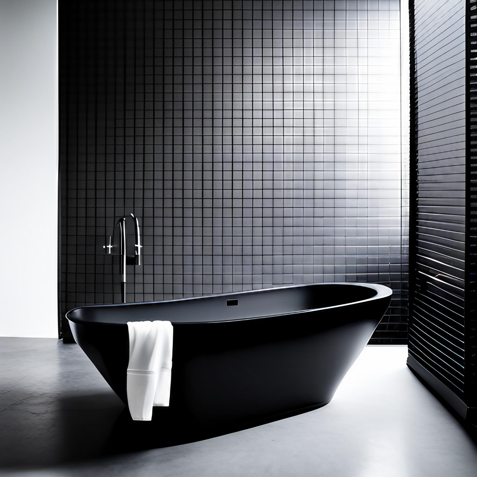 Black bath tub for your bathroom - Beautiful Homes