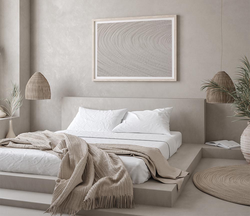 Minimal bedroom design with neutral colour palette - Beautiful Homes