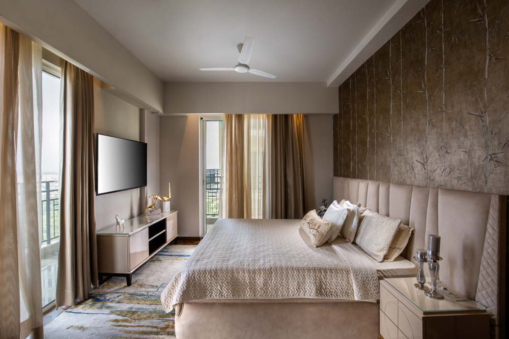 Wood like wall texture designs for bedroom - Beautiful Homes