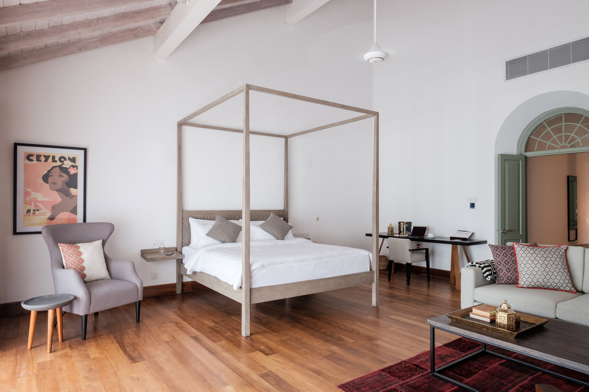 Floating Shelves designs also make an excellent alternative to side tables - Beautiful Homes