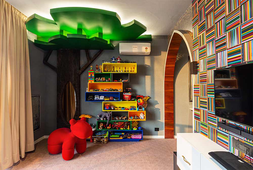 Colourful play area for kids room is a smart way of adding fun to their room - Beautiful Homes