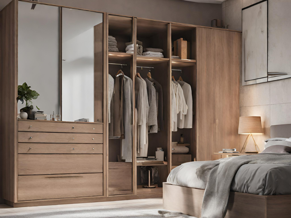 Wardrobe design with dressing table - Beautiful Homes