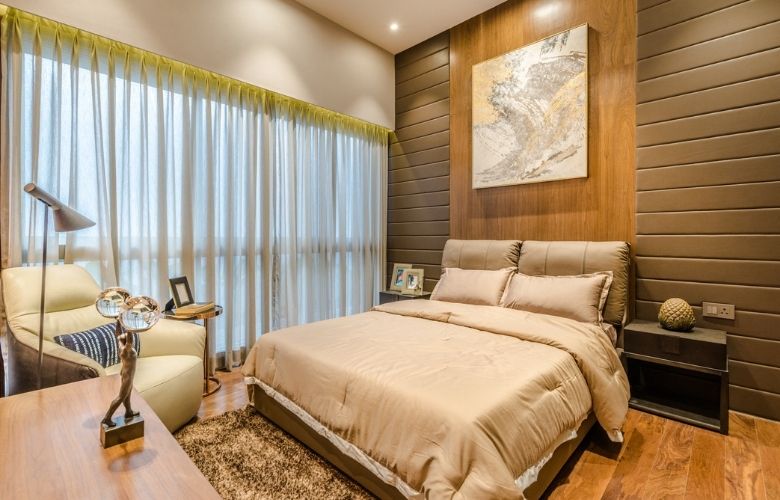 Board & batten wall panel design for master bedroom - Beautiful Homes