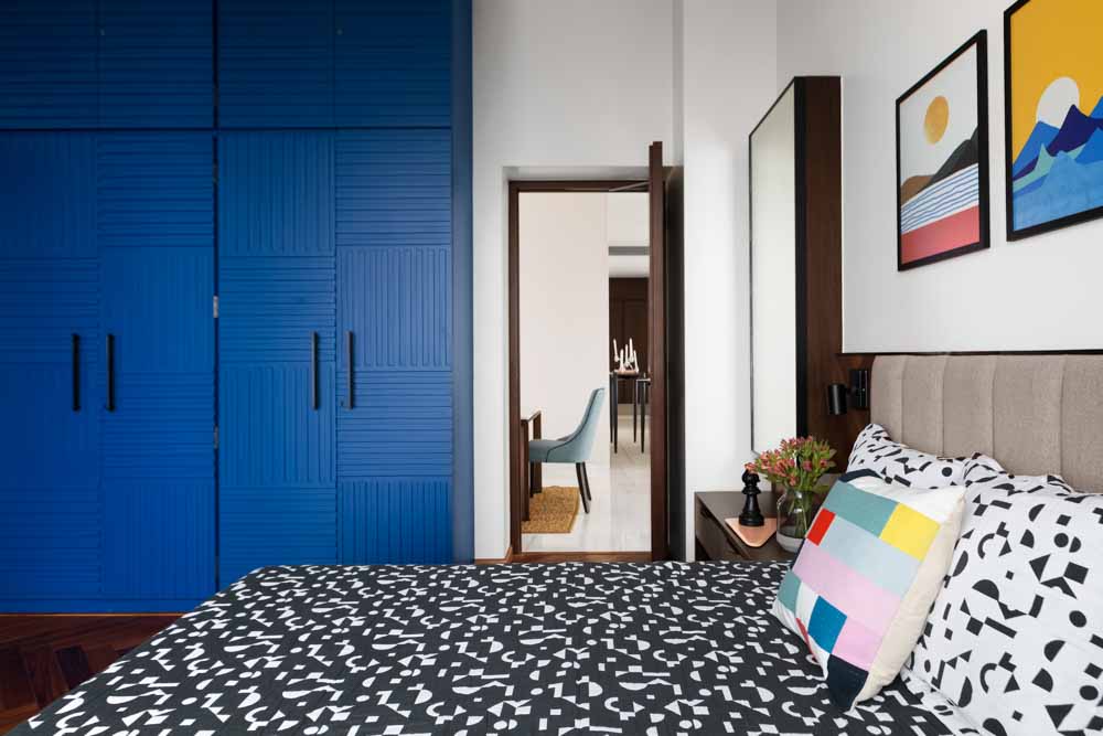 Cupboard design in solid colour & with some texture  - Beautiful Homes
