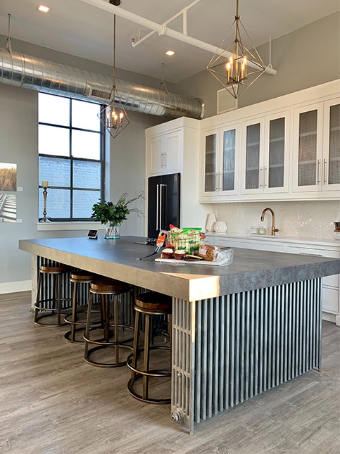 Kitchen platform granite design with white cabinets - Beautiful Homes