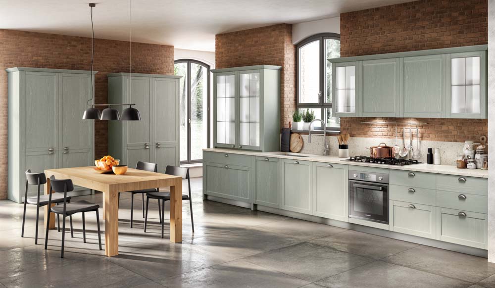 Vintage brick wall kitchen interior design - Beautiful Homes