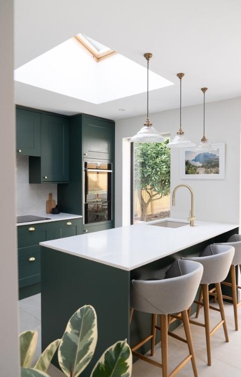 Modular kitchen with extra kitchen counter space that doubles as breakfast counter - Beautiful Homes